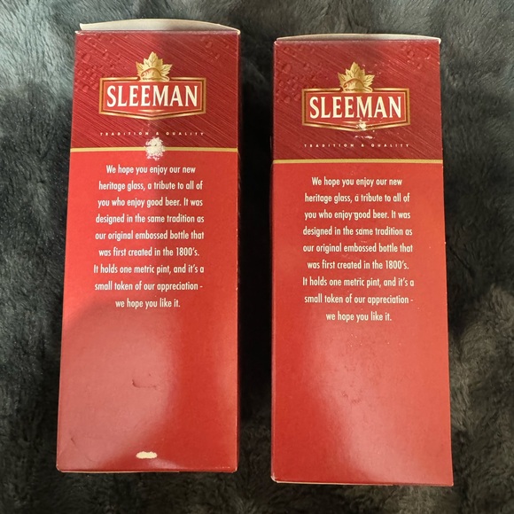 Sleeman brewery emboss beer glasses - Picture 3 of 7